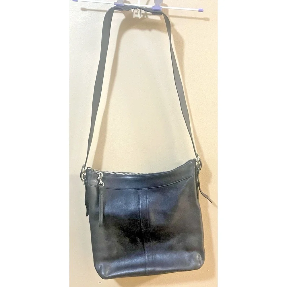 Vintage Coach Ergo 9188‎ Black Leather Large Hobo Shoulder Bag Y2K